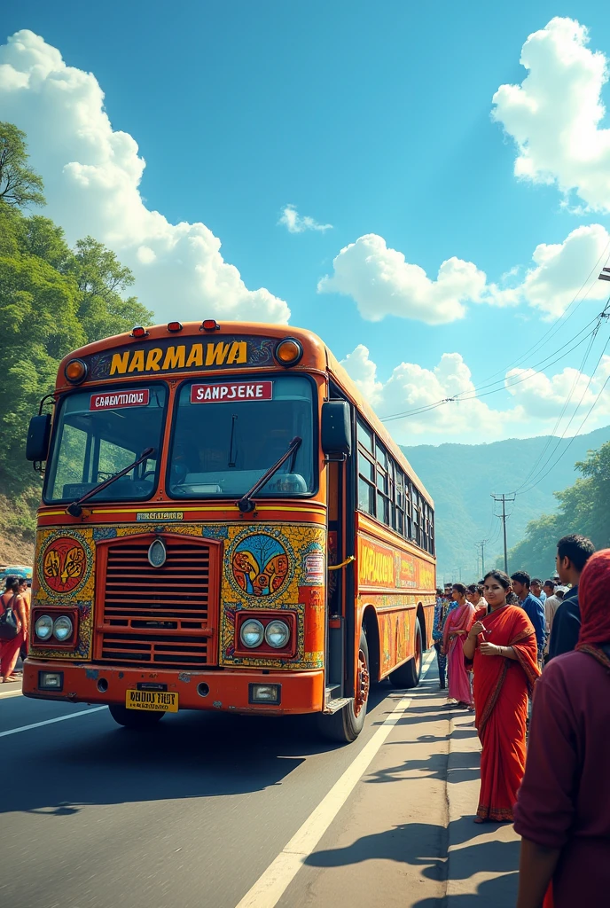 Narmada travels bus image