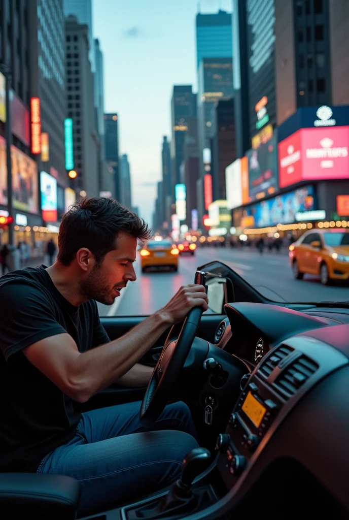 Man crashes car for using cell phone