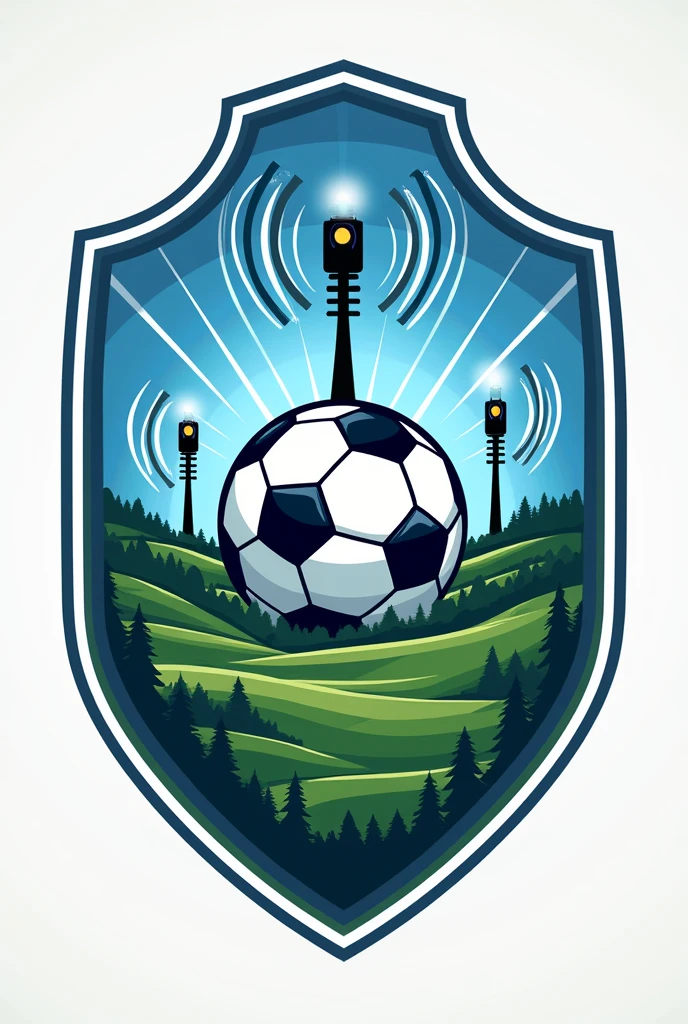 crea un insignia de futbol soccer que se llame (35 F.c.) containing images of microwave antennas