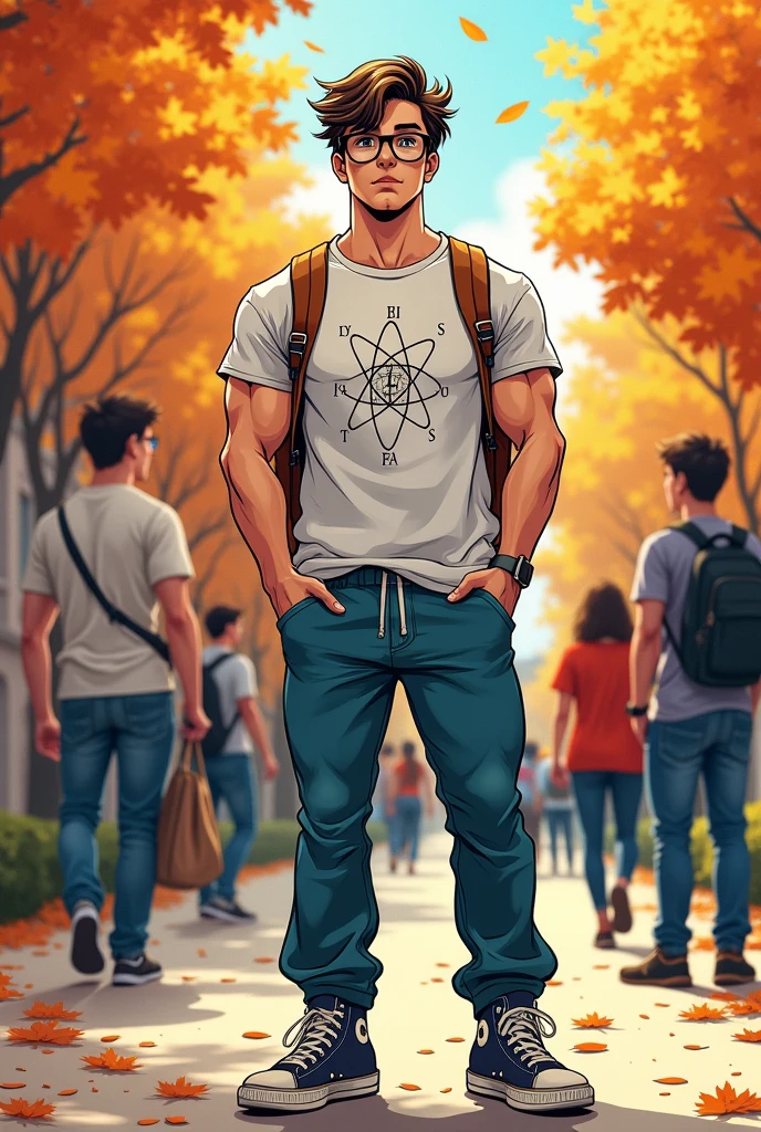 Nerd with best physics body