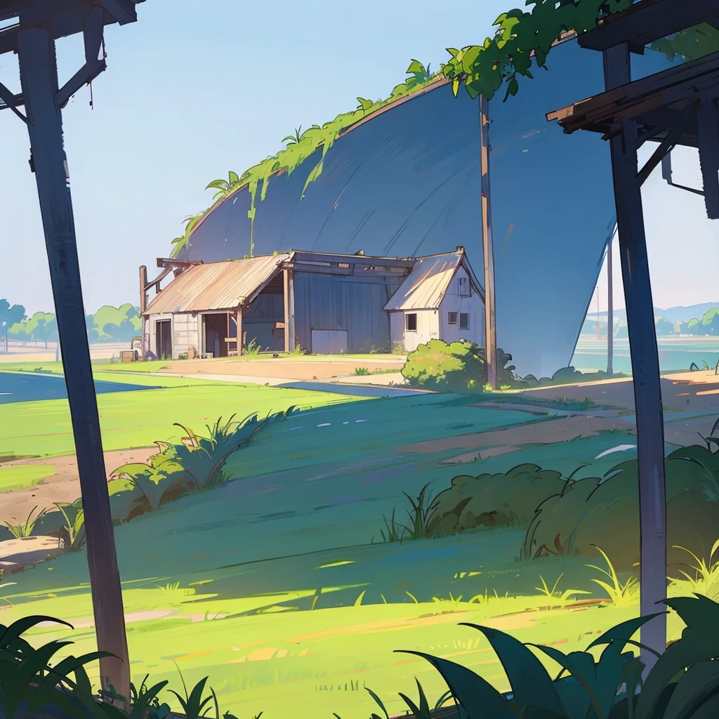 Draw an abandoned farm