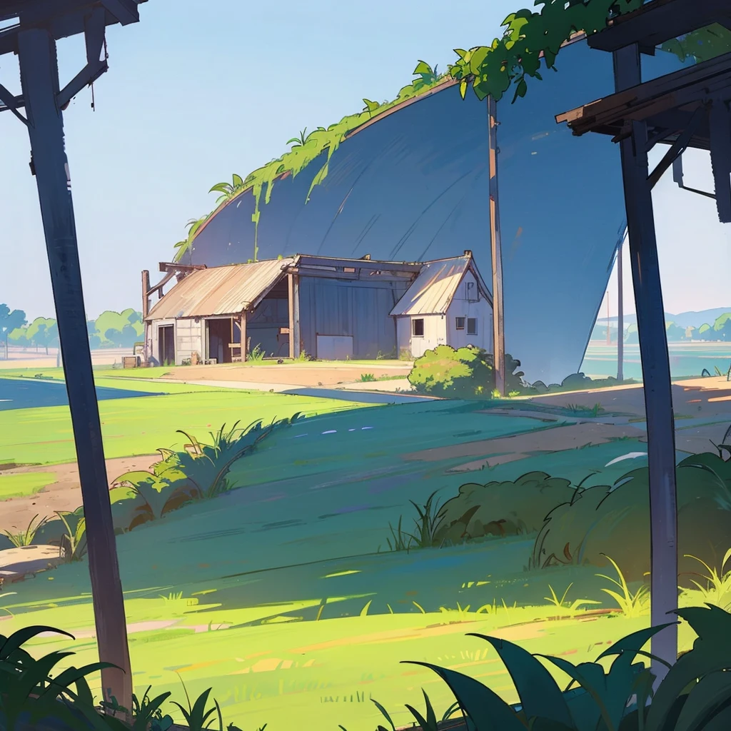 Draw an abandoned farm