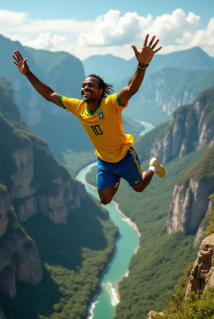 Ronaldinho bungee jumping