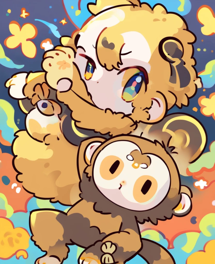 Animal monkey, golden monkey, golden fur monkey, golden skin monkey