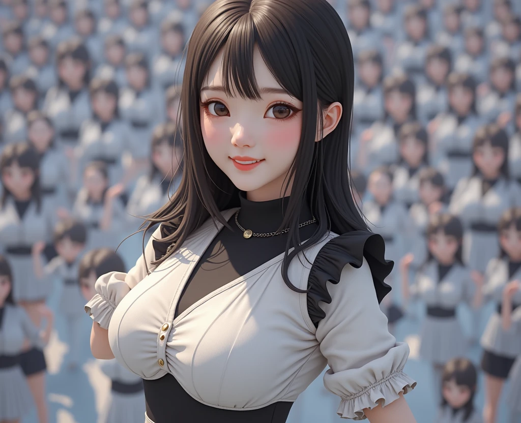 [Japanese Clone girls=Myself], [Perfect Clone girls Raw Photography Art], [16K, Highest quality, Ultra-high resolution], [Unrealistic, Unprecedented sight, ((A World of Myself Proliferation)), Ultra-realistic], (Japanese, woman, 24-year-old), (((((Small face, (((((Thick black hair, Semi-long hair)))))))))), ((Very beautiful detailed girls, Accurate body structure, とても詳細で完璧なSuper big breastsボディ)), (((Super big breasts, Emphasise the fullness of your breasts))), (((White shirt, Super big breasts強調, I can see the cleavage, Black Mini Skirt))), ((Dark Eyes, Mature face, Cute Smile, A gentle gaze)), (((((Happy laughter))))), [[(((((Very detailed, 1girl→1,000,000,000,000,000,000,000,000,000,000,000,000,000cloning girls))))), (((((A very detailed and precise description of the doppelganger, Perfectly the same girl, The exact same smile, Perfect matching hairstyle, Perfect same clothes, Exactly the same height, 完璧な同じSuper big breasts))))), (((((Myself only)))))]], (((Perfect description, Filling the Earth 1,000,000,000,000,000,000,000,000,000,000,000,000,000cloning girls→1,000,000,000,000,000,000,000,000,000,000,000,000,000^100,000,000cloning girlsのMyself, 異次元のSuper dense, Super denseの中心に広くフォーカス, I&#39;m happy to be surrounded by countless versions of myself, I want to drown in love with countless versions of myself., I want to be drowned in love with countless versions of myself around me., Holding hands, hug, hug, kiss, Touching breasts))), (((Very detailed, Extremely crowded, Super dense, Super crowded))), ((Bright and soft light)), ((((((((Very detailed, Extremely clear hyper perspective)))))))), wide view, Everyone is sexy, Anywhere Angle