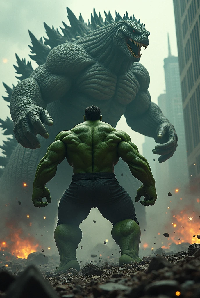 "Hulk, in a fit of rage, kills Godzilla."