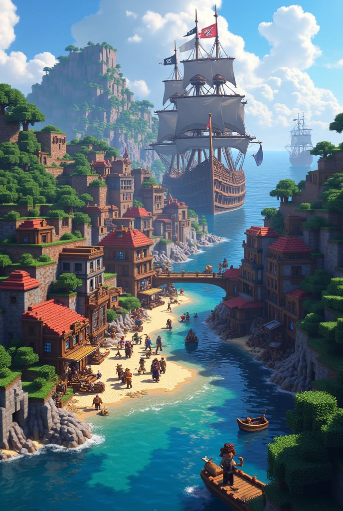 Piratenstadt in Minecraft