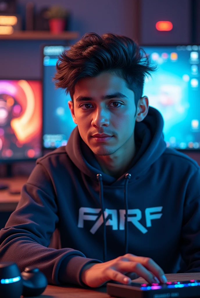 FARHAN" X name & Gaming setup image