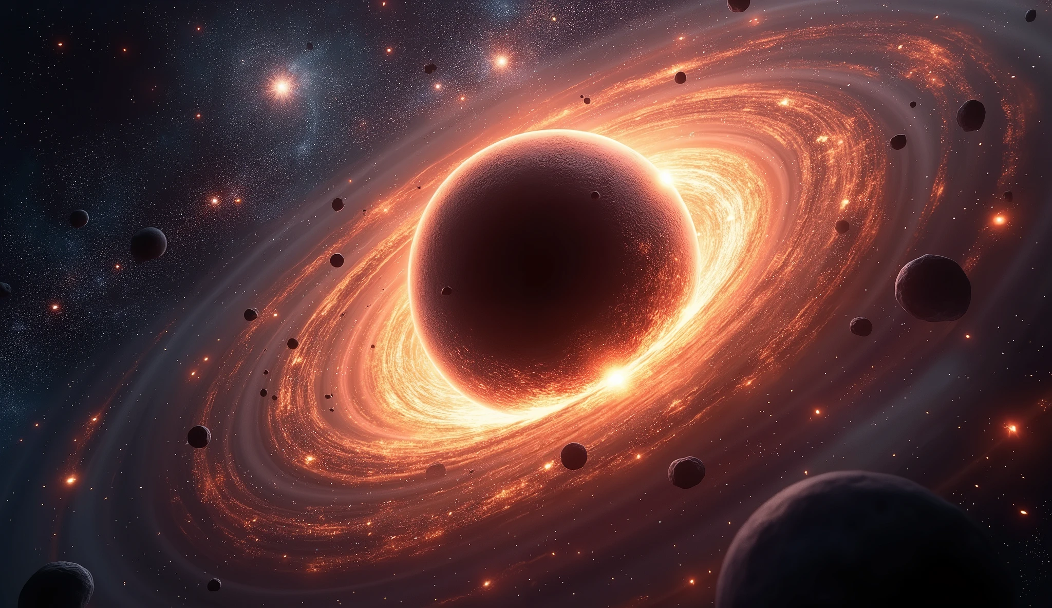 universe、Ultra-realistic black hole、Black hole sucking in stars、universeの神秘、The more you watch it, the scarier it gets