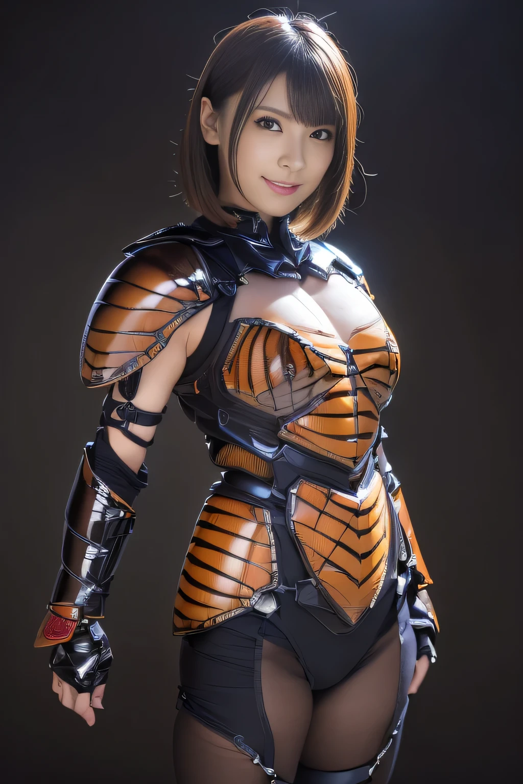 (high resolution,masterpiece,best quality,extremely detailed CG, anime, official art:1.4), realistic, photo, amazing fine details, all intricate, gloss and shiny,awesome many layers, 8k wall paper, 3d, sketch, kawaii, illustration,( solo:1.4), perfect female proportion,villainess, (fusion of dark brown cockroach and lady:1.4), (brown cockroach form lady:1.2), (brown cockroach lady:1.2), (fusion:1.2), (solo:1.4), (evil smile:1.2), muscular, abs, (cockroach brown exoskeleton bio insect suit:1.4), (cockroach brown exoskeleton bio insect armor:1.2), (brown transparency cockroach wing:1.4), (brown cockroach antennae:1.3),