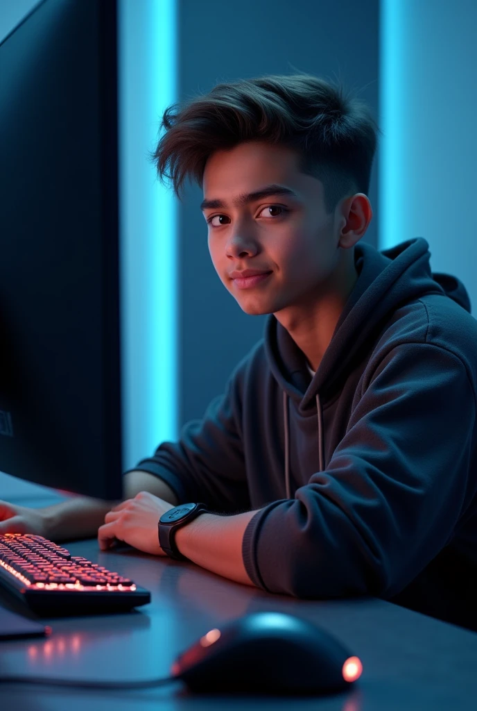 FARHAN" X name & Gaming setup background image