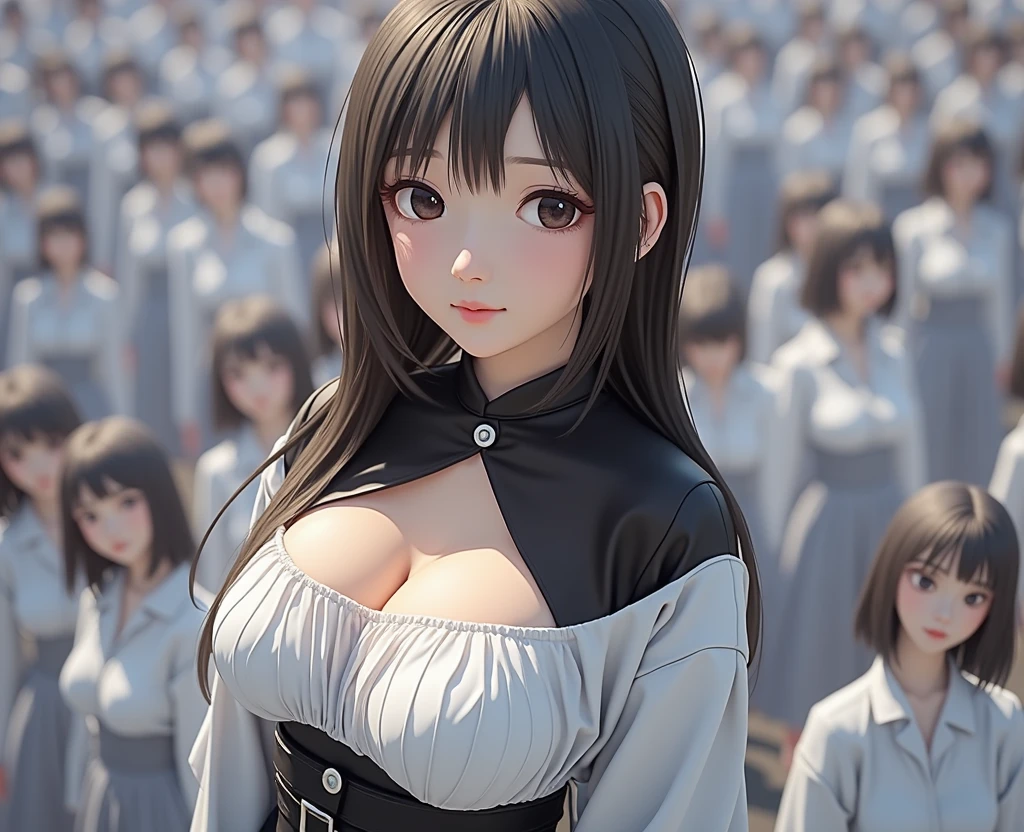 [Japanese Clone girls=Myself], [Perfect Clone girls Raw Photography Art], [16K, Highest quality, Ultra-high resolution], [Unrealistic, Unprecedented sight, ((A World of Myself Proliferation)), Ultra-realistic], (Japanese, woman, 24-year-old), (((((Small face, (((((Thick black hair, Semi-long hair)))))))))), ((Very beautiful detailed girls, Accurate body structure, とても詳細で完璧なSuper big breastsボディ)), (((Super big breasts, Emphasise the fullness of your breasts))), (((White shirt, Super big breasts強調, I can see the cleavage, Black Mini Skirt))), ((Dark Eyes, Mature face, Cute Smile, A gentle gaze)), (((((Happy laughter))))), [[(((((Very detailed, 1girl→1,000,000,000,000,000,000,000,000,000,000,000,000,000cloning girls))))), (((((A very detailed and precise description of the doppelganger, Perfectly the same girl, The exact same smile, Perfect matching hairstyle, Perfect same clothes, Exactly the same height, 完璧な同じSuper big breasts))))), (((((Myself only)))))]], (((Perfect description, Filling the Earth 1,000,000,000,000,000,000,000,000,000,000,000,000,000cloning girls→1,000,000,000,000,000,000,000,000,000,000,000,000,000^100,000,000cloning girlsのMyself, 異次元のSuper dense, Super denseの中心に広くフォーカス, I&#39;m happy to be surrounded by countless versions of myself, I want to drown in love with countless versions of myself., I want to be drowned in love with countless versions of myself around me., Holding hands, hug, hug, kiss, Touching breasts))), (((Very detailed, Extremely crowded, Super dense, Super crowded))), ((Bright and soft light)), ((((((((Very detailed, Extremely clear hyper perspective)))))))), wide view, Everyone is sexy, Anywhere Angle