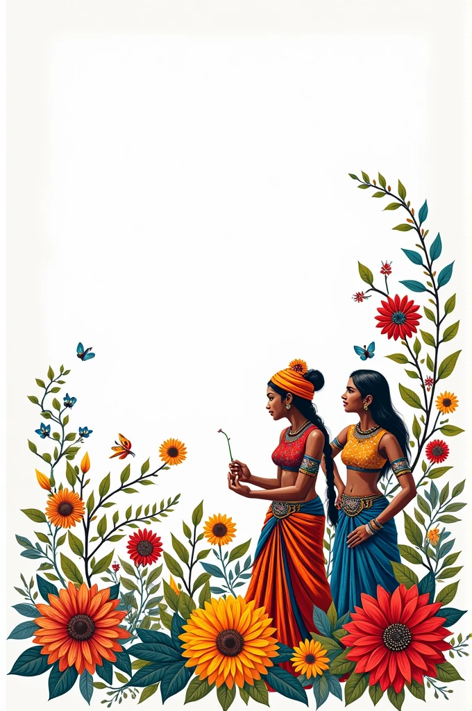 In white baground kerala art forms in bottom black
