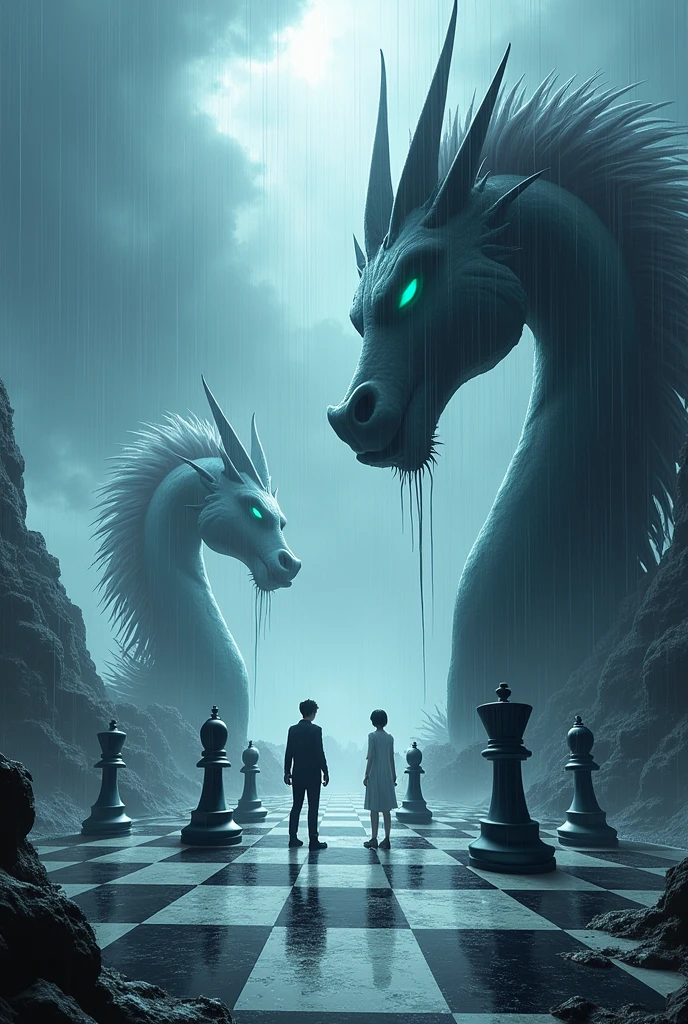 Anime Chess White Big Rain