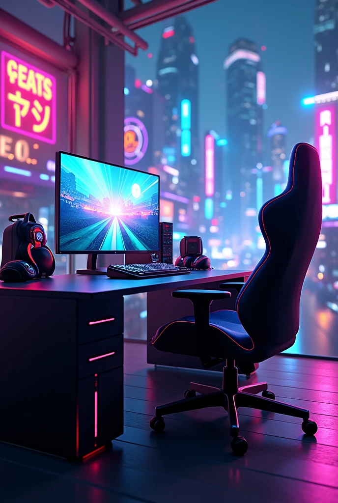 Gaming setup asets background image