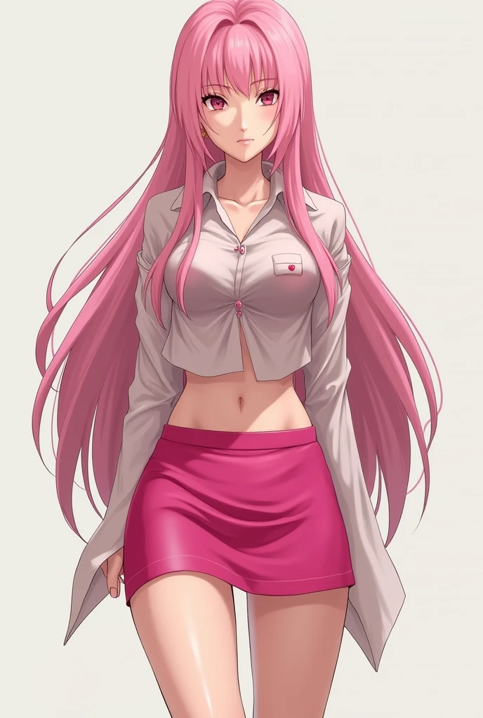 Sakura haruno with long hair in hot mini skirt full body photo