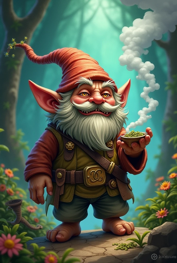 Crazy weed smoking dwarf