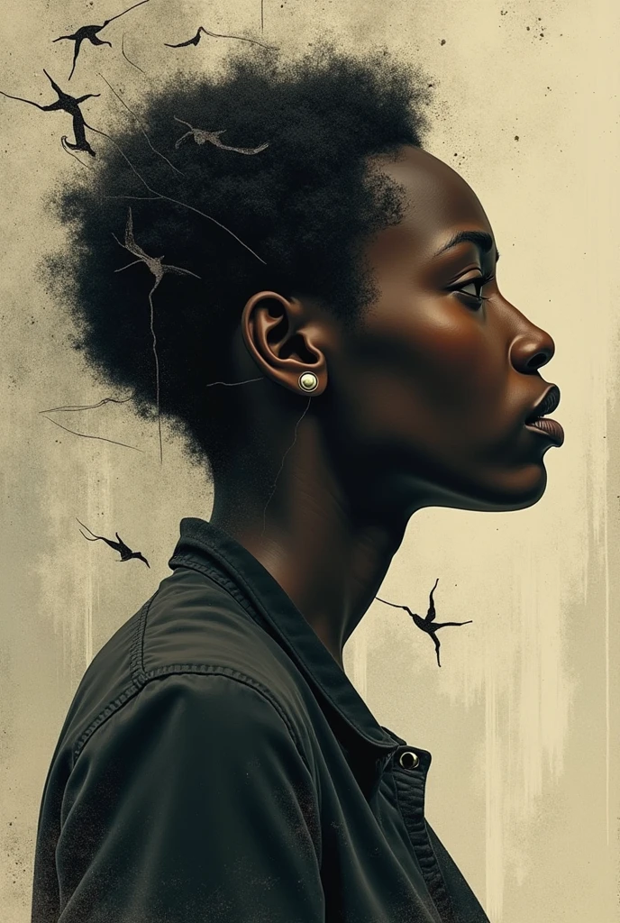 An image of the theme of racial discrimination through literary devices in the poem telephone conversation