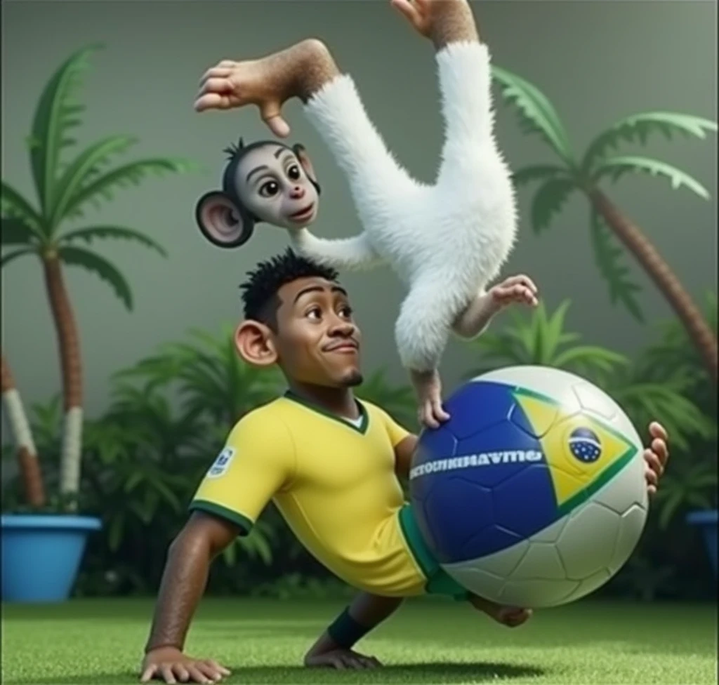 Monkey getting into Neymar