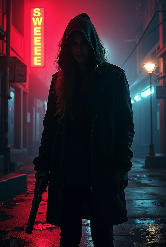 I will make a poster, will the poster be cinematic and the design of the poster will be crime and bloody 