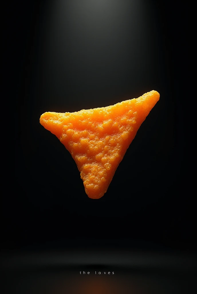 Poster about one piece of Doritos with the same style as the poster of alien: romulus 2024 film with black background