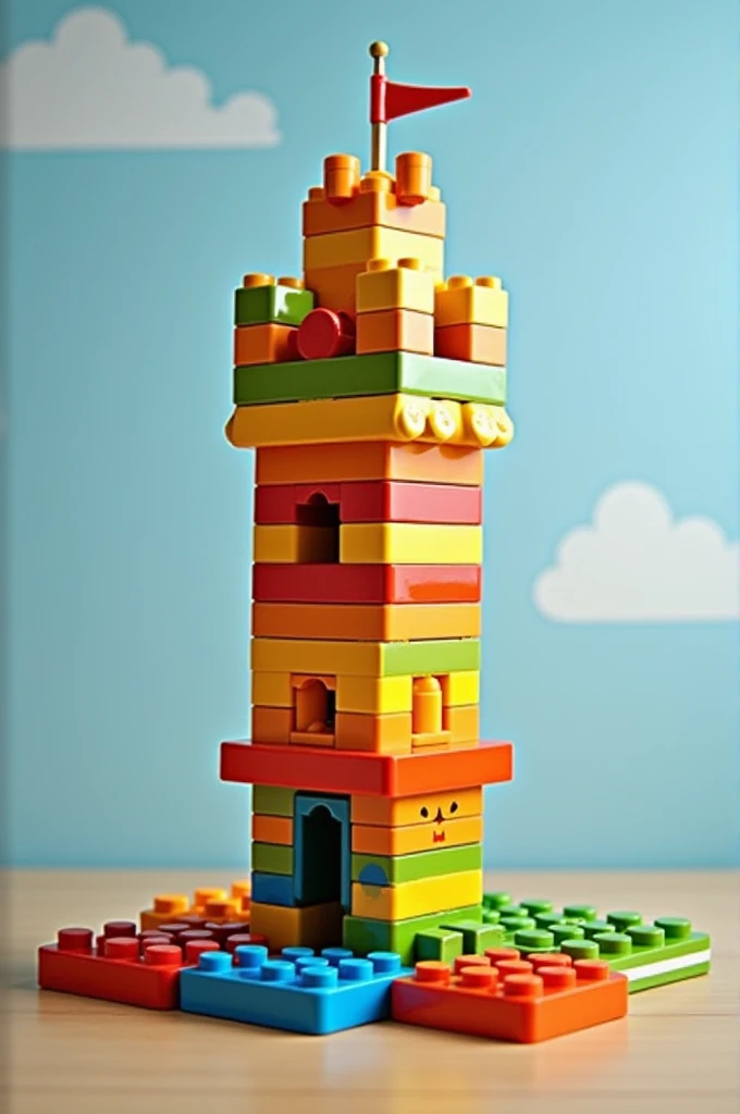 Games for  with legos in the shape of the tower of pisa 