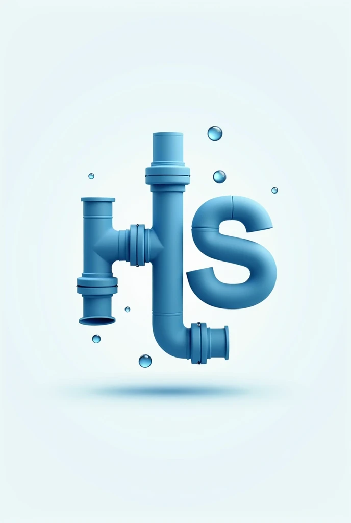 A LOGO FOR A COMPANY IN THE PLUMBER SECTOR WITH ITS LETTERS IN THE SHAPE OF PIPES AND THE NAME HIDRAL SOLUTIONS