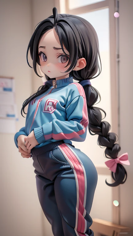 (best quality:1.4),(mature face), (((best quality))), illustration, perfect lighting, Colorful, Bright_Front_face_Lighting, ultra high res, (Beautiful, medium breasts:1.2), (thick thighs:1.1), (42 years old:1.2), THICK, 1Girl, Ultra High Resolution, Solo, Imagine D.VA as a MILF, Korean woman,mature face, slight wrinkles around the face, MILF figure, Pink Headband, long brown hair Pink Eyes, Pink Cat-Like facial markings, ((Wearing Pink oversized shirt, blue leggings and ugg boots)), standing, hands on hips, posing for the camera, art by Artgerm, indoors, living room background