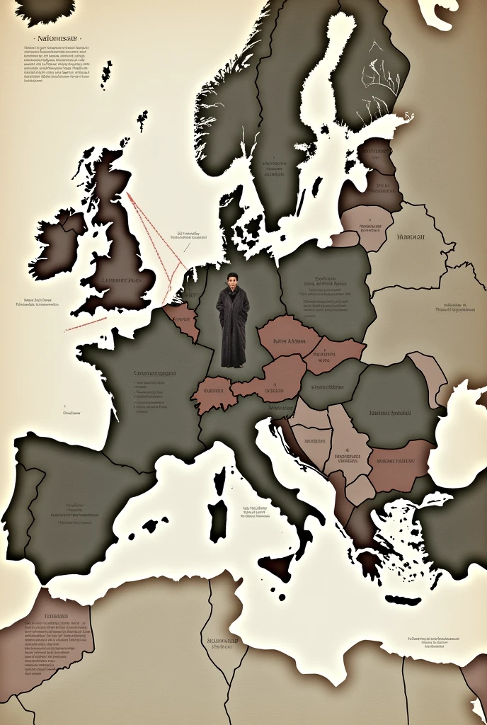 **World War I Conceptual Map with More Details**
**provoca**
- **nationalism:** Intense feeling of national pride and loyalty, leading to competition and rivalry between nations.
- **Imperialism:** Policy of acquisition and control of territories and resources by European powers, creating tensions and conflicts.
- **Military alliances:**
- Triple Entente: Alliance between France, United Kingdom and Russia.
- Triple Alliance: Alliance between Germany, Austria-Hungary and Italy.
- Mutual defense agreements that created an interconnected security system, increasing tensions.
- **Militarism:** Emphasis on armament, military training and preparation for war, fueling an arms race and a culture of military readiness.
**Background Details**
- **Assassination of Archduke Franz Ferdinand:** Heir to the Austro-Hungarian throne, his assassination by a Serbian nationalist in 1914 was the immediate trigger for the war.
- **Growing tension between European powers:** Economic competition, territorial rivalries and diplomatic disputes created a climate of distrust and animosity.
- **Territorial and economic rivalries:** Disputes over colonial territories, access to foreign resources and markets exacerbated tensions between European powers.
**Countries Involved**
- **Triple Entente:**
- France: He sought revenge against Germany for the defeat in the Franco-Prussian War of 1870.
- United Kingdom: Concerned about Germany's growing naval and economic influence.
- Russia: Expansionist ambitions in the Balkans and the search for access to the Mediterranean Sea.
- **Triple Alliance:**
- Germany: Interest in expanding your empire, challenge British supremacy and strengthen its alliance with Austria-Hungary.
- Austria-Hungary: Concerned about the rise of Serbian nationalism and the threat to the integrity of its multi-ethnic empire.
- Italy: Inicialmente parte da Triple Alliance, mais tarde se juntou à Triple Entente.
*