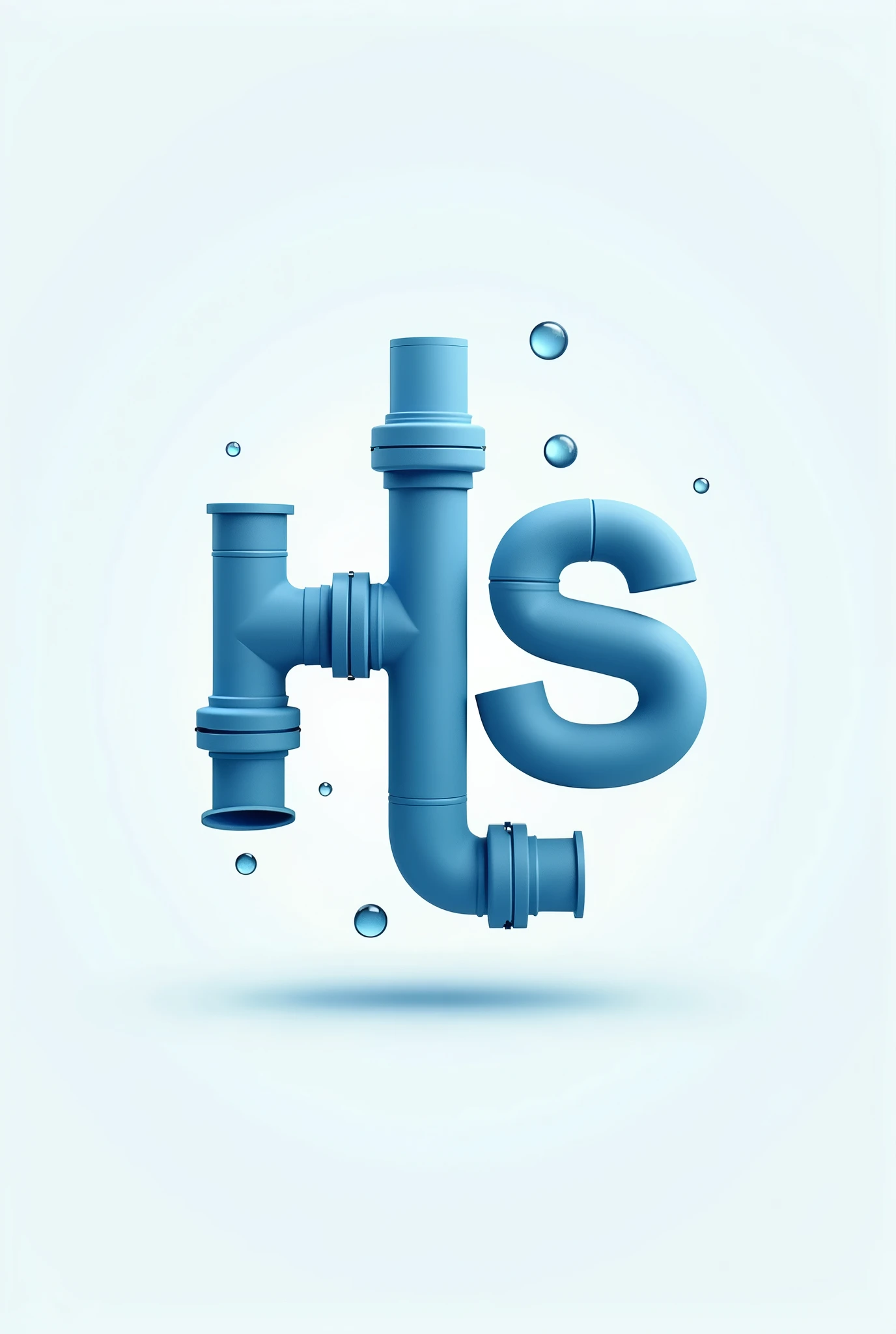 A LOGO FOR A COMPANY IN THE PLUMBER SECTOR WITH ITS LETTERS IN THE SHAPE OF PIPES AND THE NAME HIDRAL SOLUTIONS