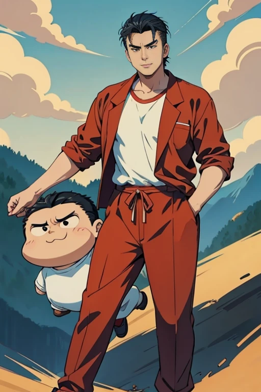 Chow Yun-Fat in his 30s,Anime Style