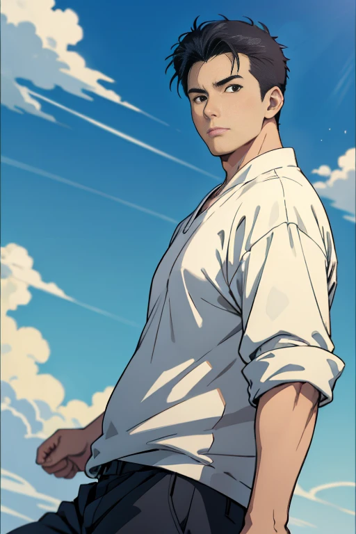 Chow Yun-Fat in his 30s,Anime Style