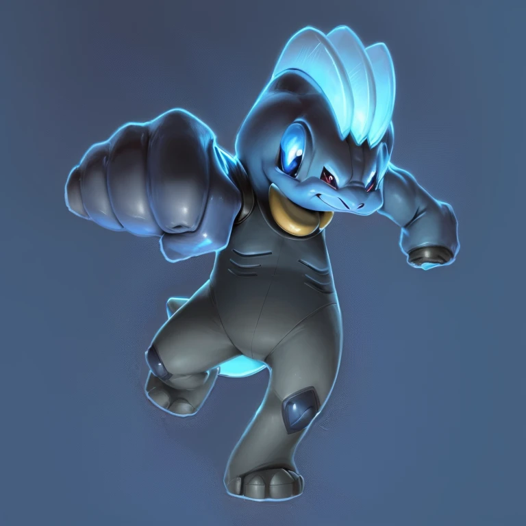 a close up of a pokemon character with a big smile, blastoise, guggimon, weird pokemon, illustration pokemon, inspired by Pinchus Kremegne, ken sugimori art, similar to pokemon, ashy, new pokemon, squirtle, mewtwo, dialga the pokémon, aggressive pose, attack pose, official art