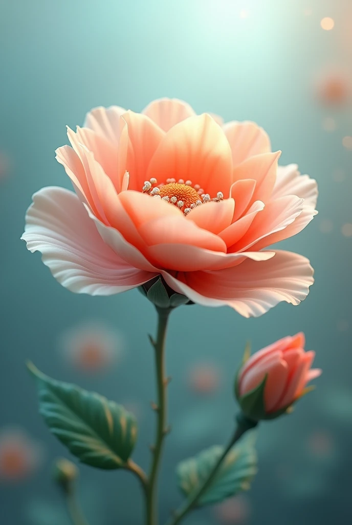 3d moving flower