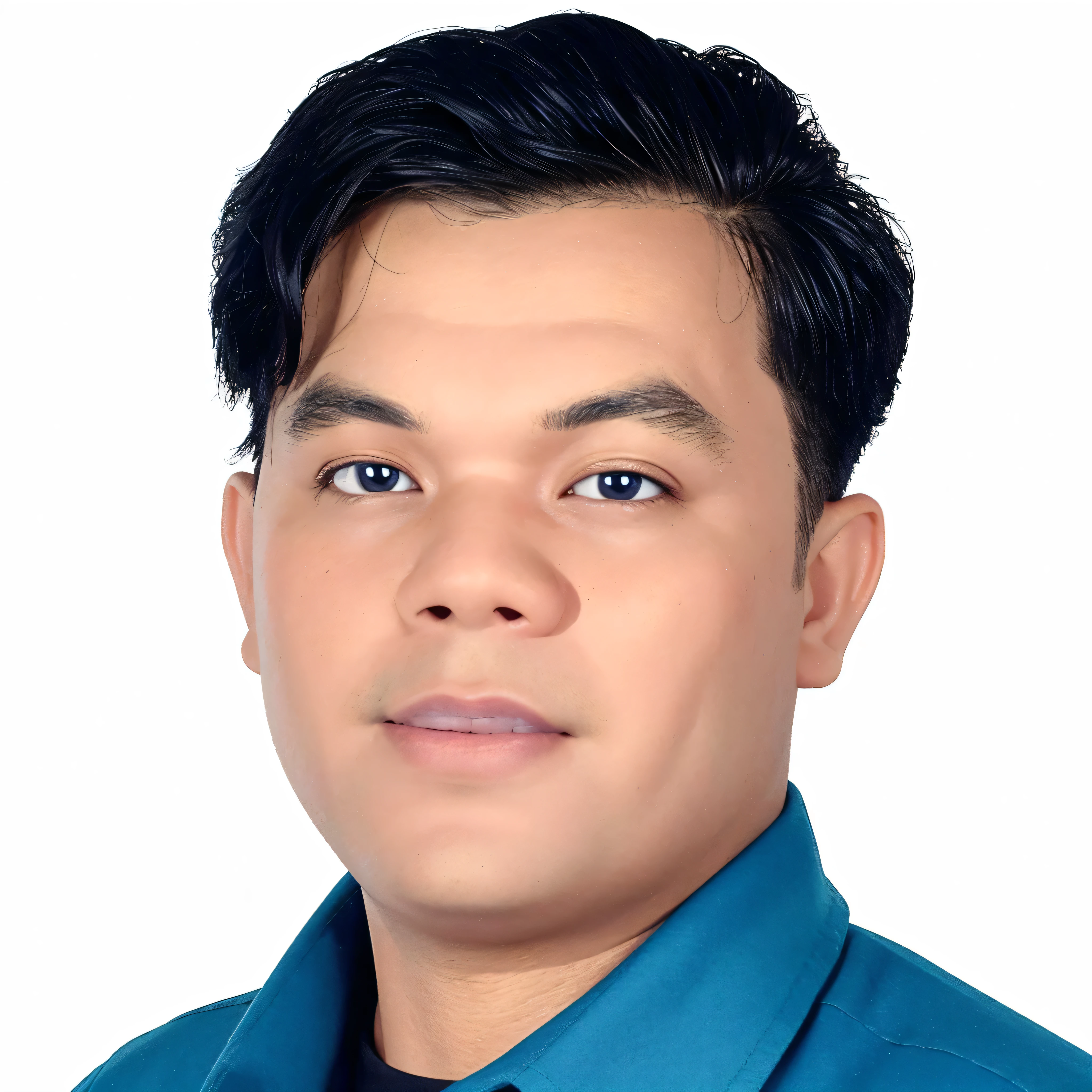 3D Cartoon, A man, beautiful hair, Portrait, Half body, Short sleeve collar shirt, 3D render, 3D Cartoon, Big head, cartoonish look, high resolution, super detail, soft lighting,