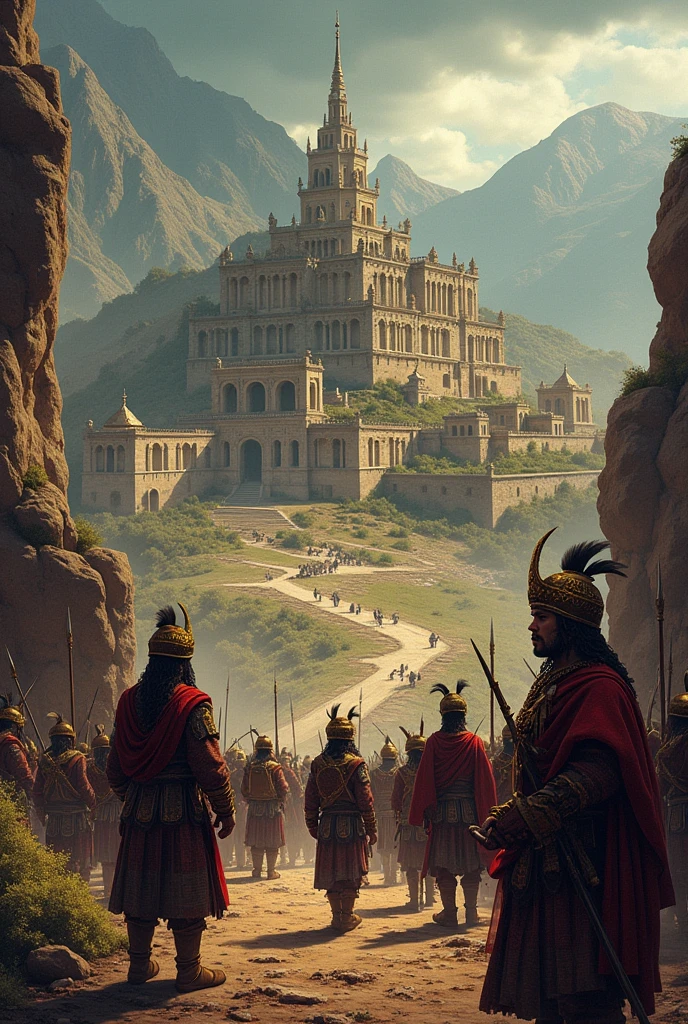 The Inca Civil War: A Dark Chapter in Tahuantinsuyu This comic will take you on a journey into the past, to the time of Tahuantinsuyu, the inca empire, to witness one of the darkest chapters in its history: the civil war.
 
Page 1:
 
- Panel 1: A majestic panorama of the Andes, with imposing mountains and green valleys. In the middle, An Inca palace with imposing architecture, symbol of the power of the empire.
- Panel 2: A portrait of Huayna Capac, the last great inca emperor, with a look full of wisdom and power.
- Storyteller: "The Tahuantinsuyu, an empire that stretched from southern Colombia to northern Chile, It was a beacon of civilization in South America. Their power and organization were admirable., But the death of Huayna Capac in 1528 would trigger a tragedy that would mark its end.." [2]
 
Page 2:
 
- Panel 1: Un retrato de Huascar, the eldest son of Huayna Capac, with a look of determination and ambition.
- Panel 2: A portrait of Atahualpa, the youngest son, with a cunning look and full of strategy.
- Storyteller: "Huayna Capac left two heirs: Huascar, who ruled in Cuzco, and Atahualpa, that dominated the northern regions. The dispute over succession turned into a bloody struggle for control of the empire.." [2]
 
Page 3:
 
- Panel 1: A map of the Tahuantinsuyu, with Cuzco as the center, mostrando las regiones bajo el control de Huascar and Atahualpa.
- Panel 2: A group of Inca warriors, with armor and spears, fighting on a battlefield.
- Storyteller: "The civil war lasted for six years., leaving a trail of death and destruction. Los ejércitos de Huascar and Atahualpa se enfrentaron en cruentas batallas, using traditional tactics and weapons." [2]
 
Page 4:
 
- Panel 1: Atahualpa, victorious, with his army at his back.
- Panel 2: Huascar, defeated and chained, with a look of sadness and resignation.
- Storyteller: "Atahualpa, with his cunning and military skill, logró derrotar a Huascar y consolidar 