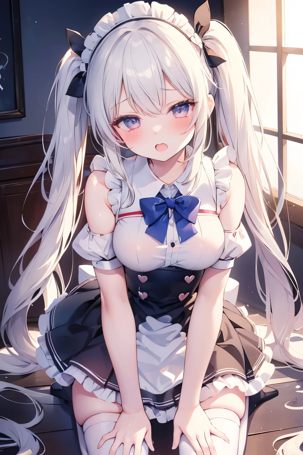high school girl Creampie maid Twin tails sex halloween Being raped Climax semen naked Feels good heart Embarrassing blush Leaning forward Brat I'm coming