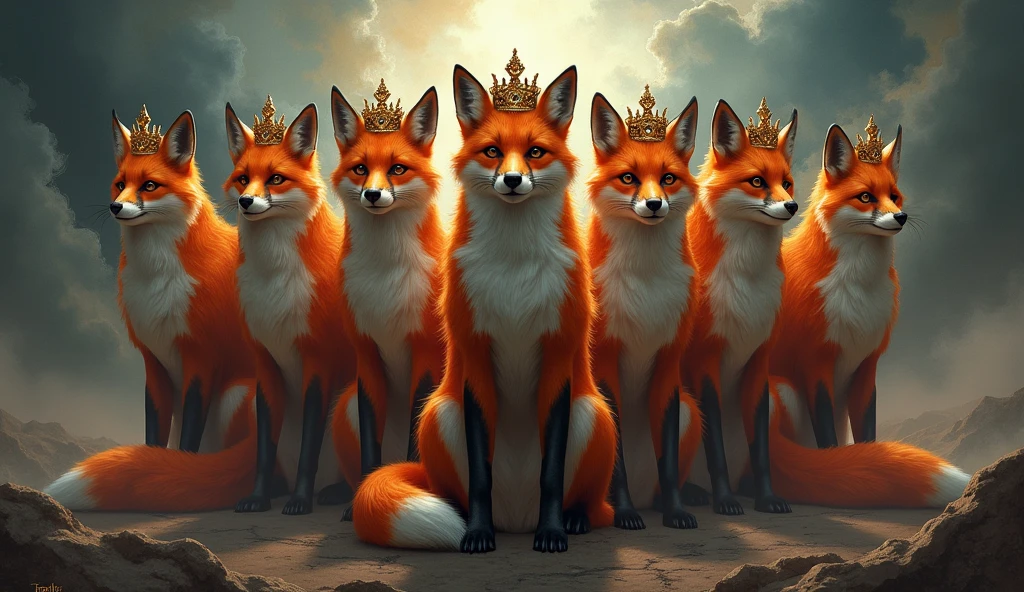 9 REVENGEFUL Fox Queens WITH CROWNS on top of everything