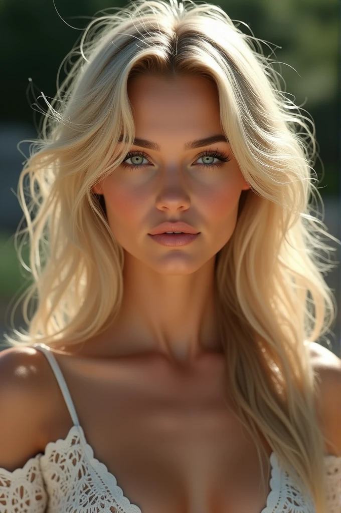 A super realistic blonde hair girl now the same girl in the cinema posing boobs 