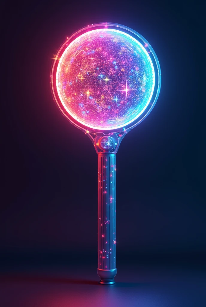 Lightstick de kpop com o tema world of colors  com o formato redondo 