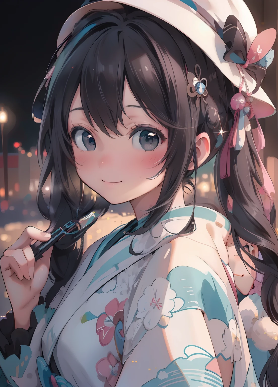 (masterpiece、最high quality、最high quality、Official Art、Beautiful and beautiful:1.2)、(One person:1.3)Hatsune Miku、Twin tails,Beautiful breasts, Katsushika Hokusai,Realistic, Cute little ??? , Visit the Egyptian Pyramids, smile, Wearing a hat, high quality, 8k, detailed, Ultra-realistic, 複雑なdetailed, Warm lighting, Vibrant colors, Structure of the film, masterpiece