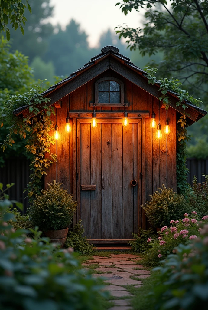Make a shed illuminated with tubular lamps
