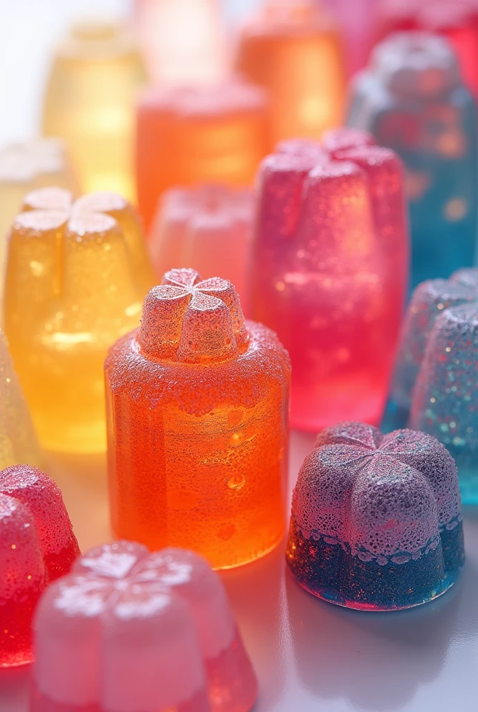 An advertising image of mosaic jellies that are eye-catching