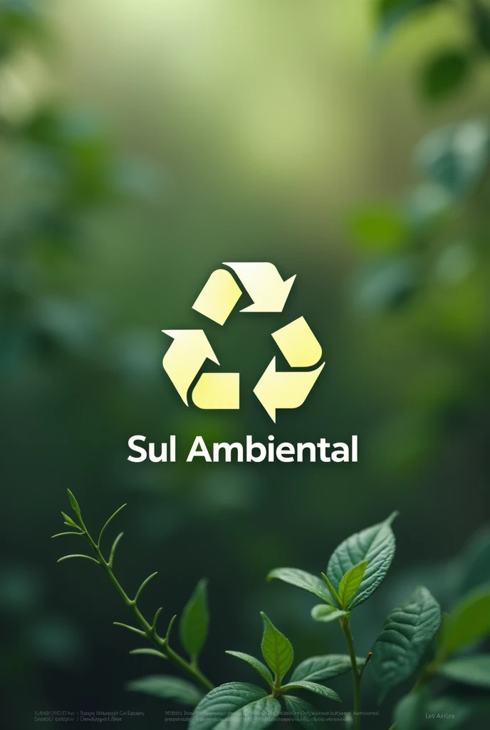 Logo marks waste management with the name of a plastic recycling industry called Sul Ambiental with details