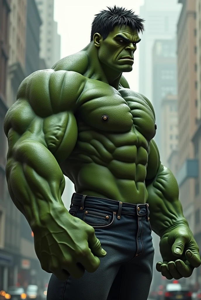 side view of full body photo of Hulk from Marvel