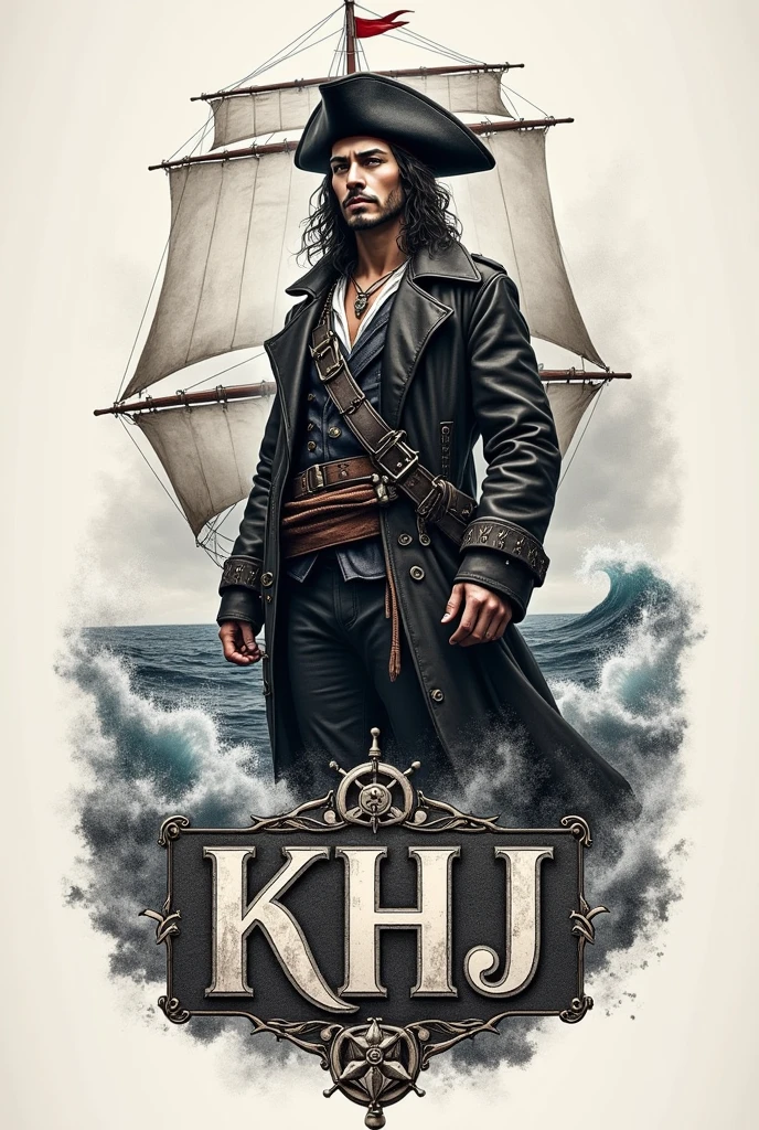 Tattoo in honor of my idol from the group ateez. I would like the theme to be the captain of a pirate ship with something really cool written and that had his initials at the end, Kim Hongjoong.