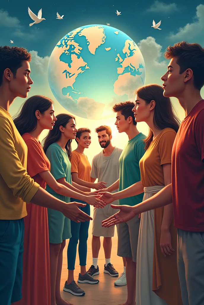 Create an image of global brotherhood