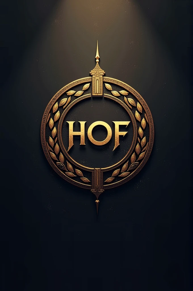 I want a logo for my gaming clan, Something happened and I couldn&#39;t save it, Create me a new one that refers to a hall of fame, can lead to Gods of Greek mythology, The logo must have the initials “HOF” don’t forget that it’s important 
