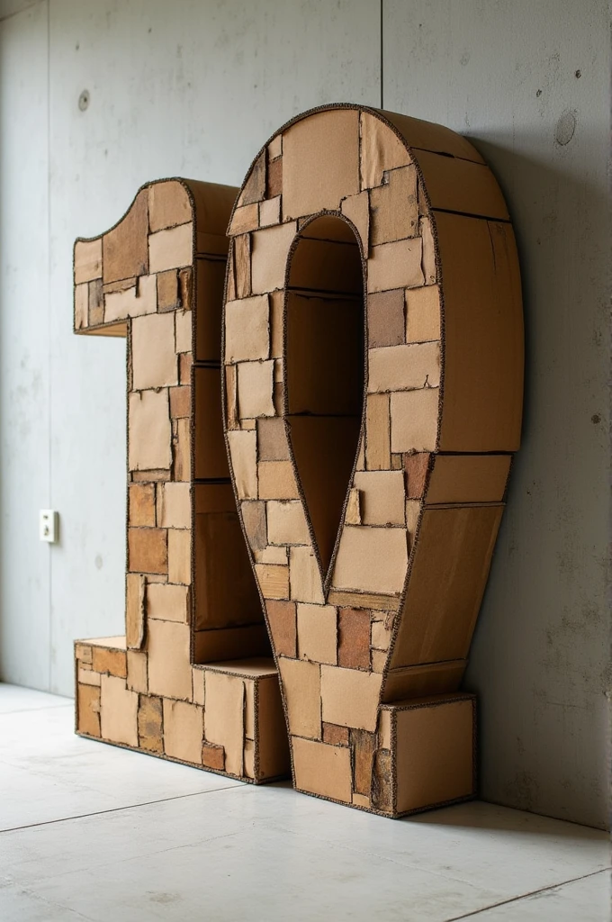 Create 3D letters with cardboard