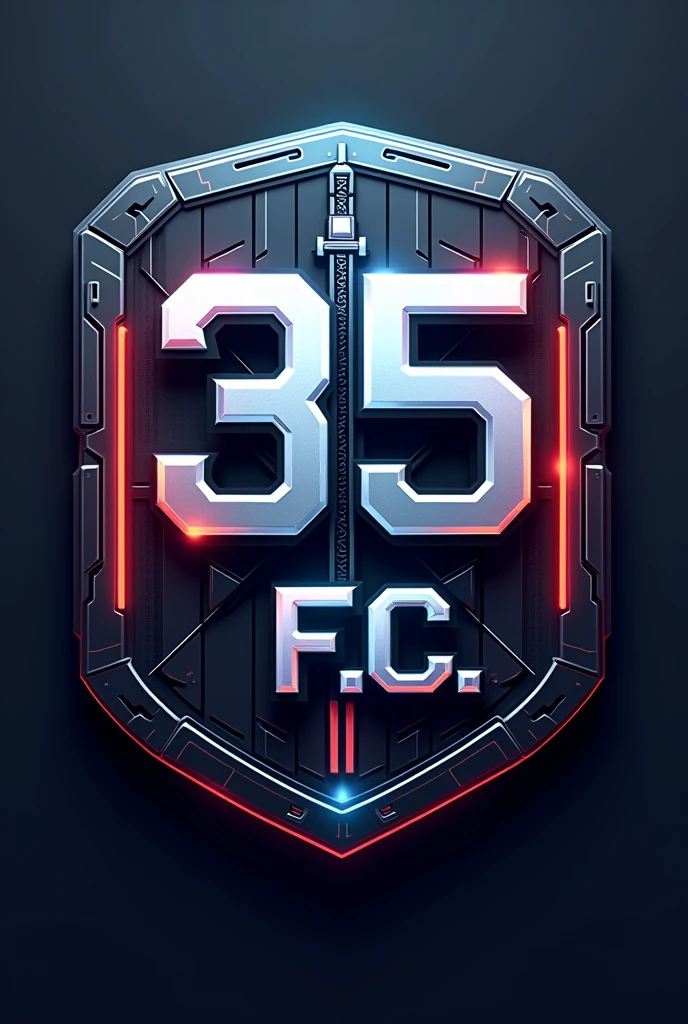 crea un insignia de futbol soccer tipo premier league con coloresque se llame (35 F.c.) containing images of communications antennas